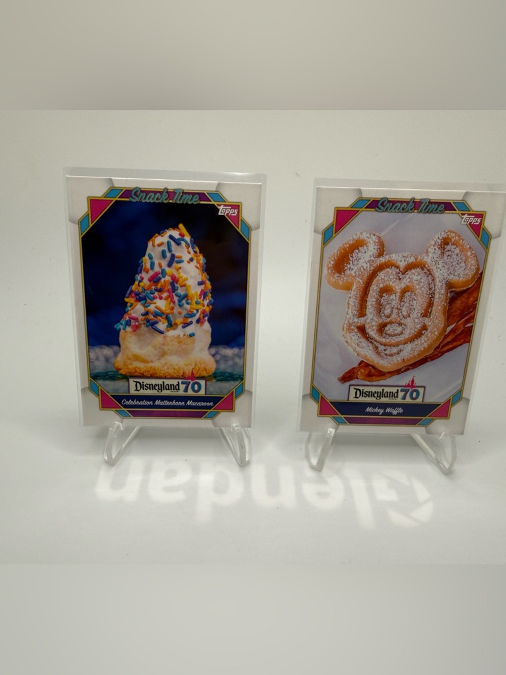 Topps Disneyland 70 Snack Time Collectible Trading Cards waffle & macaroon